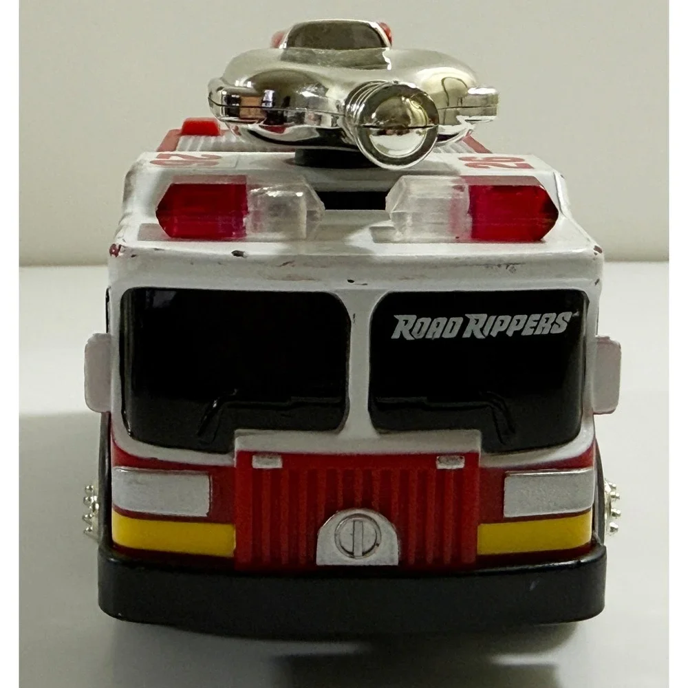 Road Rippers Fire‎ Truck Toy Kids OS Red White Lights and Sounds Motorized